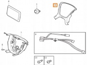 Blenda panel kierownicy oe volvo s80 v70 xc60 xc70 (31390457)