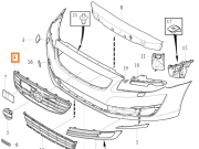Kratka grill chlodnicy oe volvo s80 v70 (31383596)