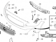 Kratka grill chlodnicy oe volvo s90 v90 (32365025)