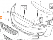 Kratka grill chlodnicy oe volvo v70 (31383560)