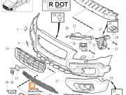 Kratka srodkowa grill dolny oe volvo xc70 (30796475)