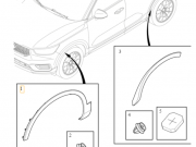 Listwa blotnika lewy przod volvo c40 xc40 (31448324)