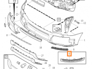Listwa kratka grill przedni lewy zderzak oe volvo xc90 (8662996)