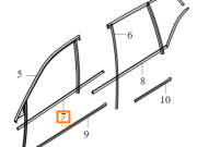 Listwa zgarniajaca drzwi przednia prawa volvo xc40 (31457001)