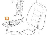 Mata grzewcza siedziska fotela oe volvo s80 v70 xc70 (30727675)