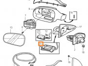 Prawy czujnik temperatury zewnetrznej oe volvo s60 s80 v70 xc70 (30634728)