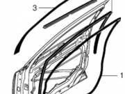 Uszczelka drzwi przednie prawe oe volvo s80 v70 xc70 (30779677)