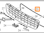 Uszczelka grilla atrapy chlodnicy oe volvo xc90 (30678985)