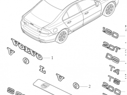 EMBLEMAT D5 NA TYLNĄ KLAPĘ OE VOLVO S60 S80 S90 V60 V70 V90 XC60 XC70 XC90 31333646
