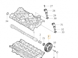 Kolo zmiennych faz rozrzadu c30 c70 s40 s60 xc60 xc70 s60cc v60cc v40 v40cc s80 v50 v70 (30646225)