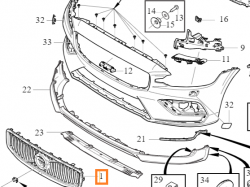 KRATKA GRILL CHŁODNICY OE VOLVO V60CC 32365018