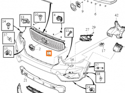 KRATKA GRILL CHŁODNICY OE VOLVO XC40 32368134
