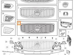 KRATKA GRILL CHŁODNICY OE VOLVO XC60 32337410