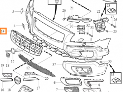 KRATKA GRILL CHŁODNICY OE VOLVO XC70 31353616