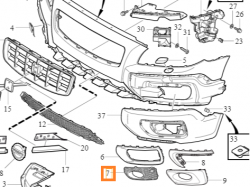 LEWA KRATKA ZDERZAKA OE VOLVO XC70 30744521