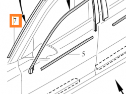 LEWA LISTWA SZYBY CZOŁOWEJ OE VOLVO XC70 30753552