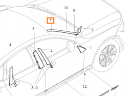 LEWA PIONOWA LISTWA SZYBY CZOŁOWEJ OE VOLVO S90 V90 31386574