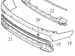 Listwa ochronna zderzaka volvo xc90 (31664108)