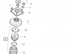 Poduszka amortyzatora przod 850 c70 s60 s80 v70 xc90 (30683637)