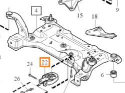 PODUSZKA SILNIKA PRZEDNIA LEWA OE VOLVO V40 31375197