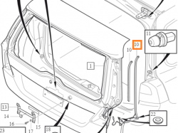 PRAWA USZCZELKA TYLNEJ KLAPY OE VOLVO V70 XC70 31297259