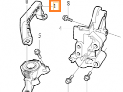 PRAWY WSPORNIK ŁAPA SILNIKA OE VOLVO C30 C70 S40 V40 V50 31262125