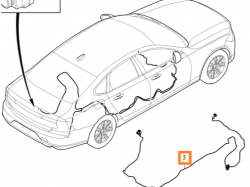 WIĄZKA INSTALACYJNA TYLNA KAMERA OE VOLVO S90 31470786